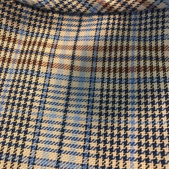 Talbots A-Line Skirt Women Size 10 Blue/Brown Windy Plaid Faux Wrap Knee Length - Picture 9 of 12